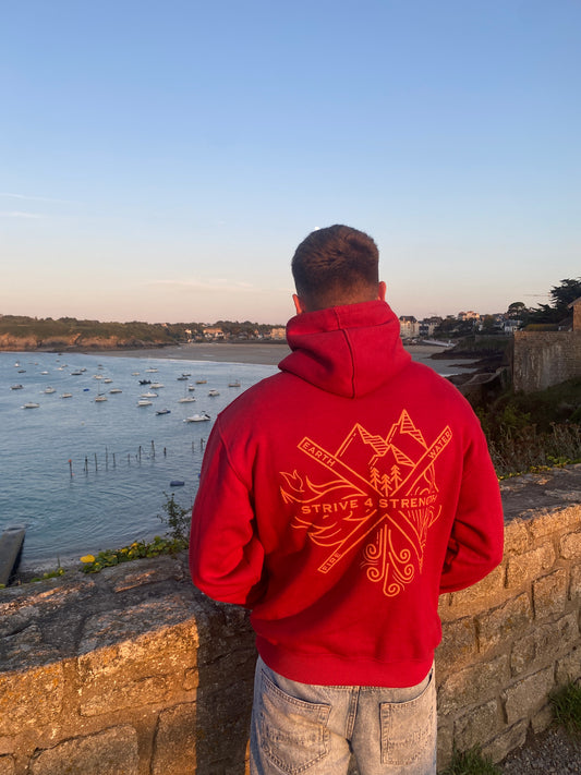 Sudadera con capucha de fuego elemental